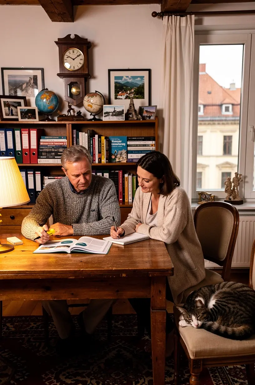 Egy család tervezgeti költségvetését egy otthoni környezetben, jegyzetekkel és kalkulátorral.